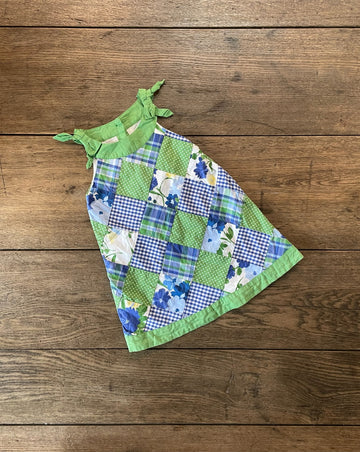 Janie & Jack Green/Blue Patch Dress