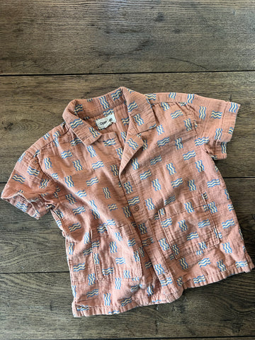 Open Edit Brown Button Down