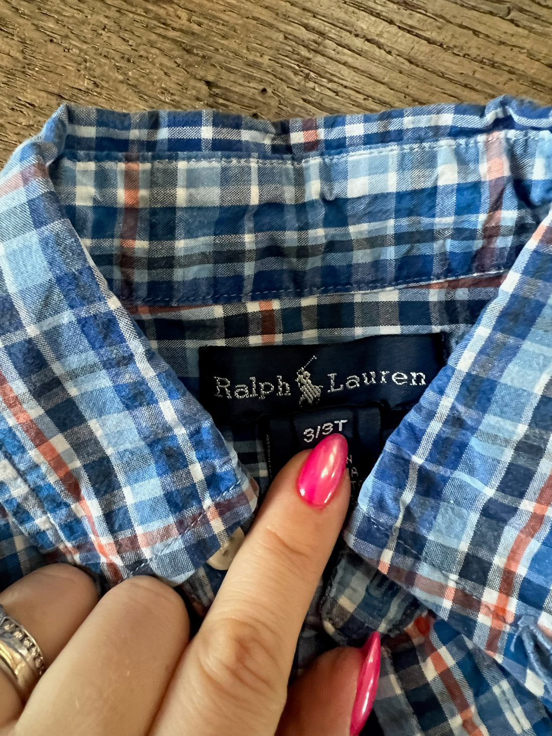 Ralph Lauren Blue Plaid Button Down
