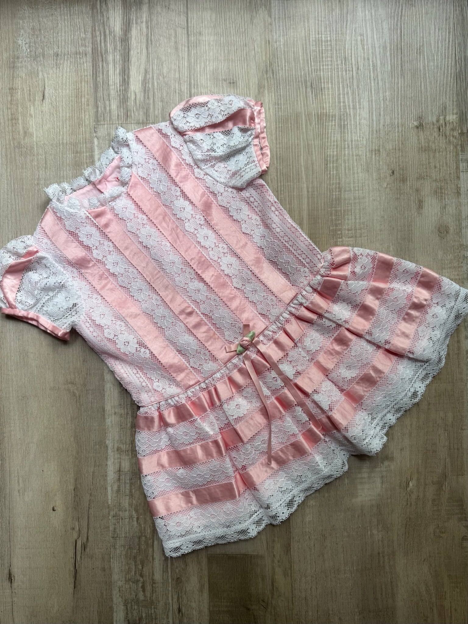 Vintage Pink & White Dress
