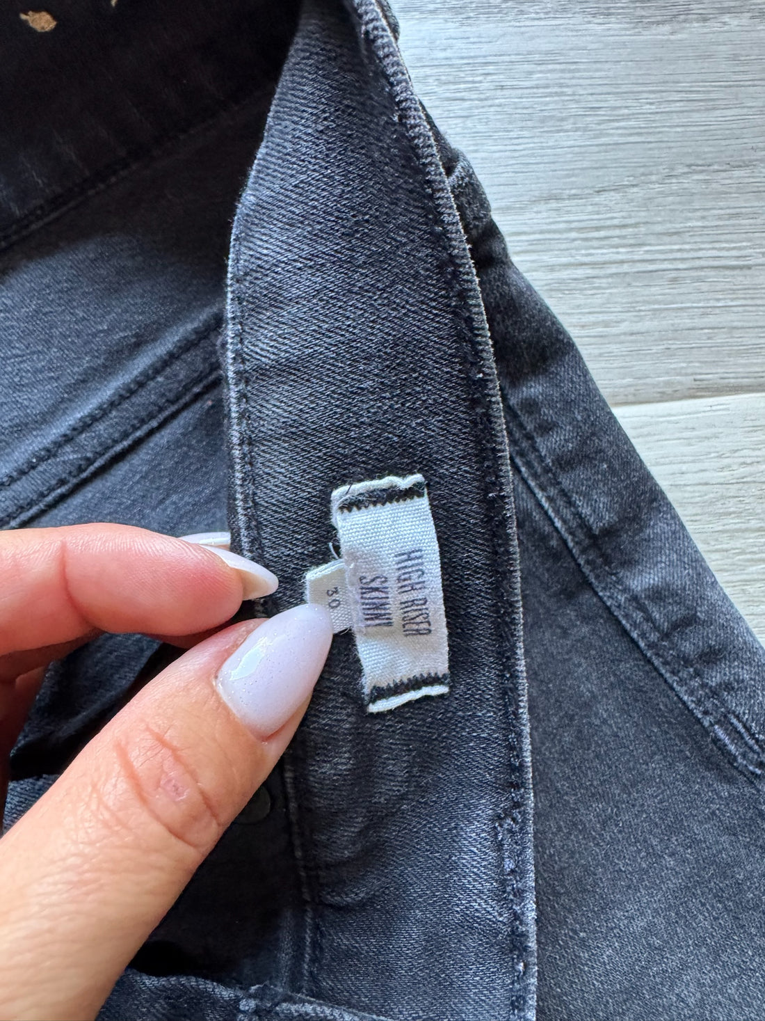 Madewell High Rise Skinny Grey Jeans