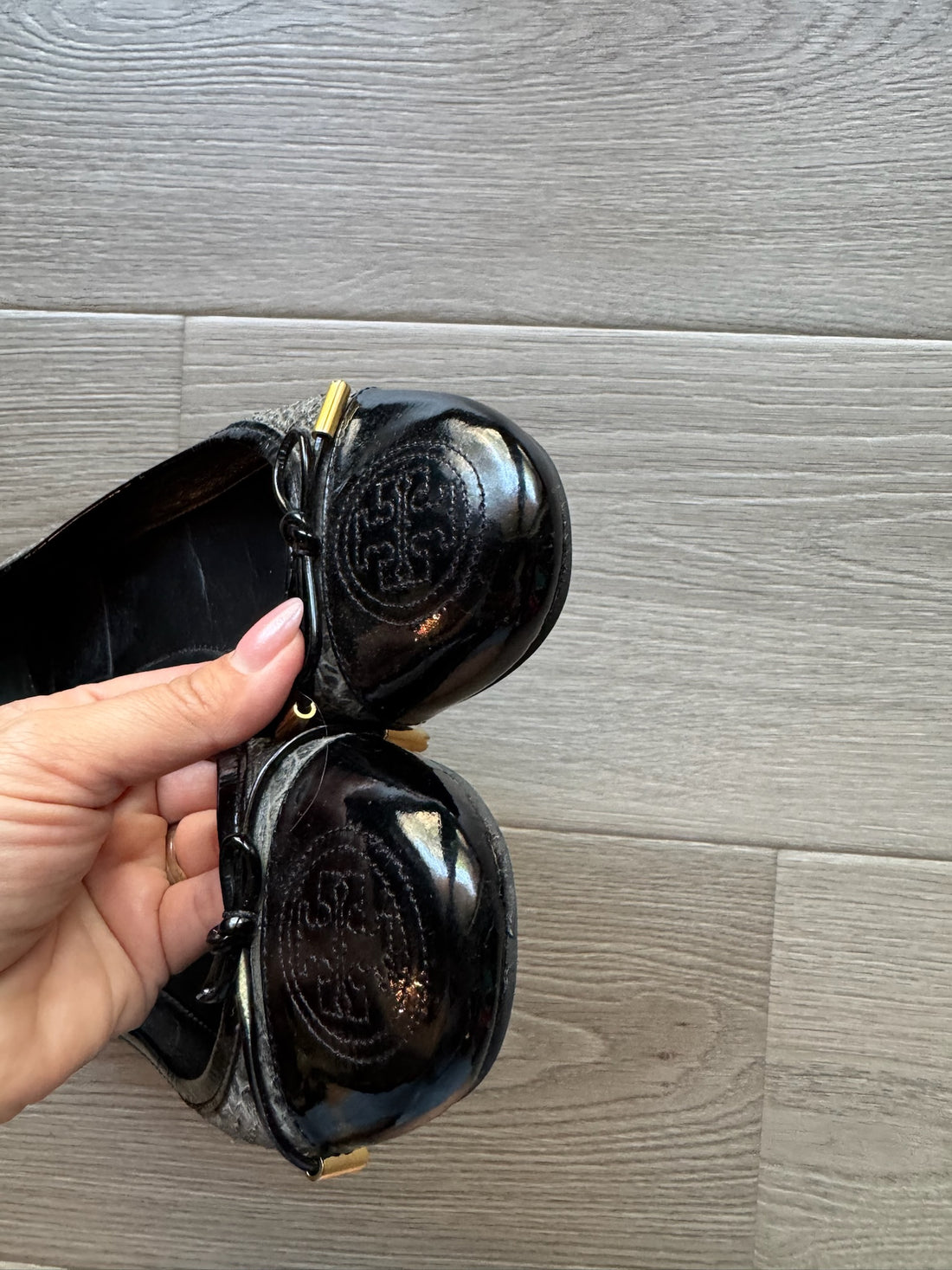 Tory Burch Snake Skin Flats