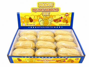 Ultra Squishy Peanut Stress Toy – 12 Piece Display MSDS2