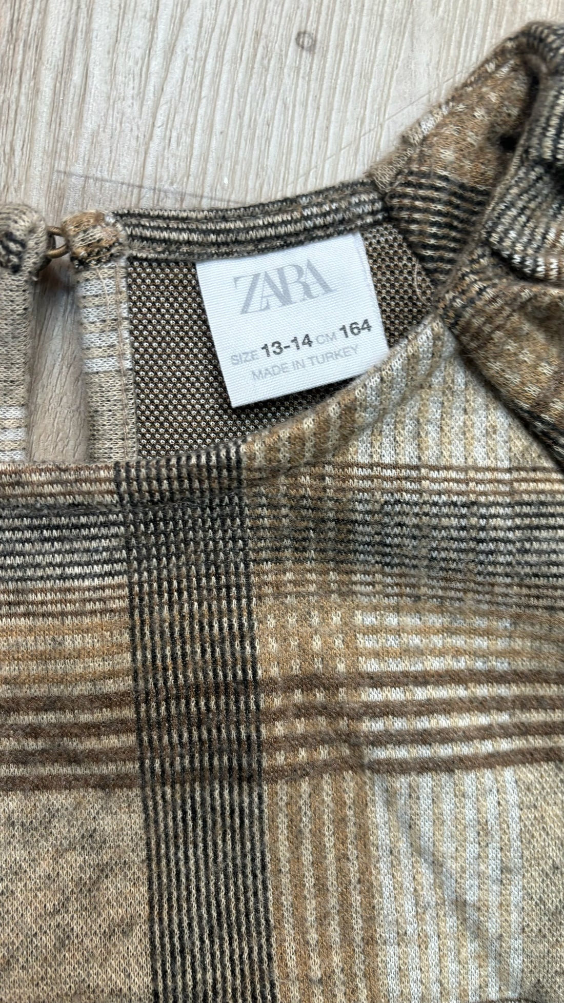 Zara Brown Plaid Dress
