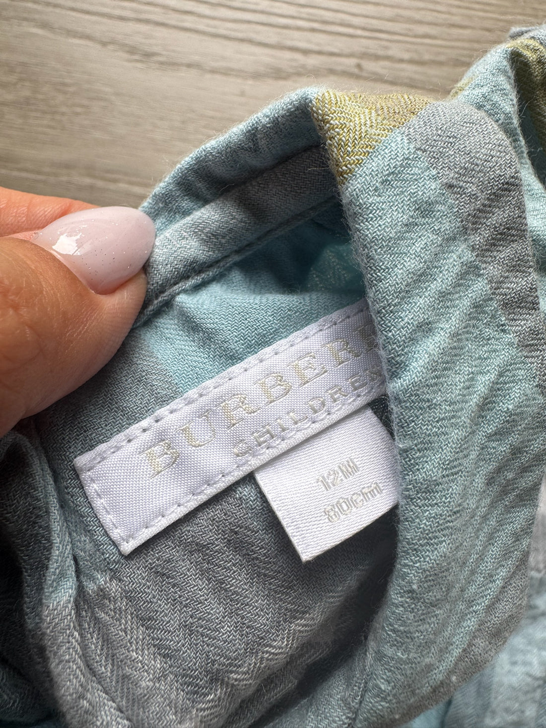 Burberry Blue Plaid Button Down Shirt