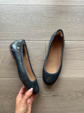 UGG Blue Leather Flats