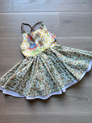 Wild Purple Vintage Fabric Floral Dress - AS IS