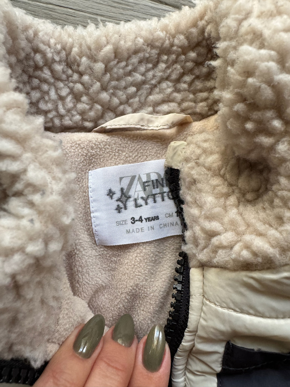 Zara Cream Sherpa Jacket