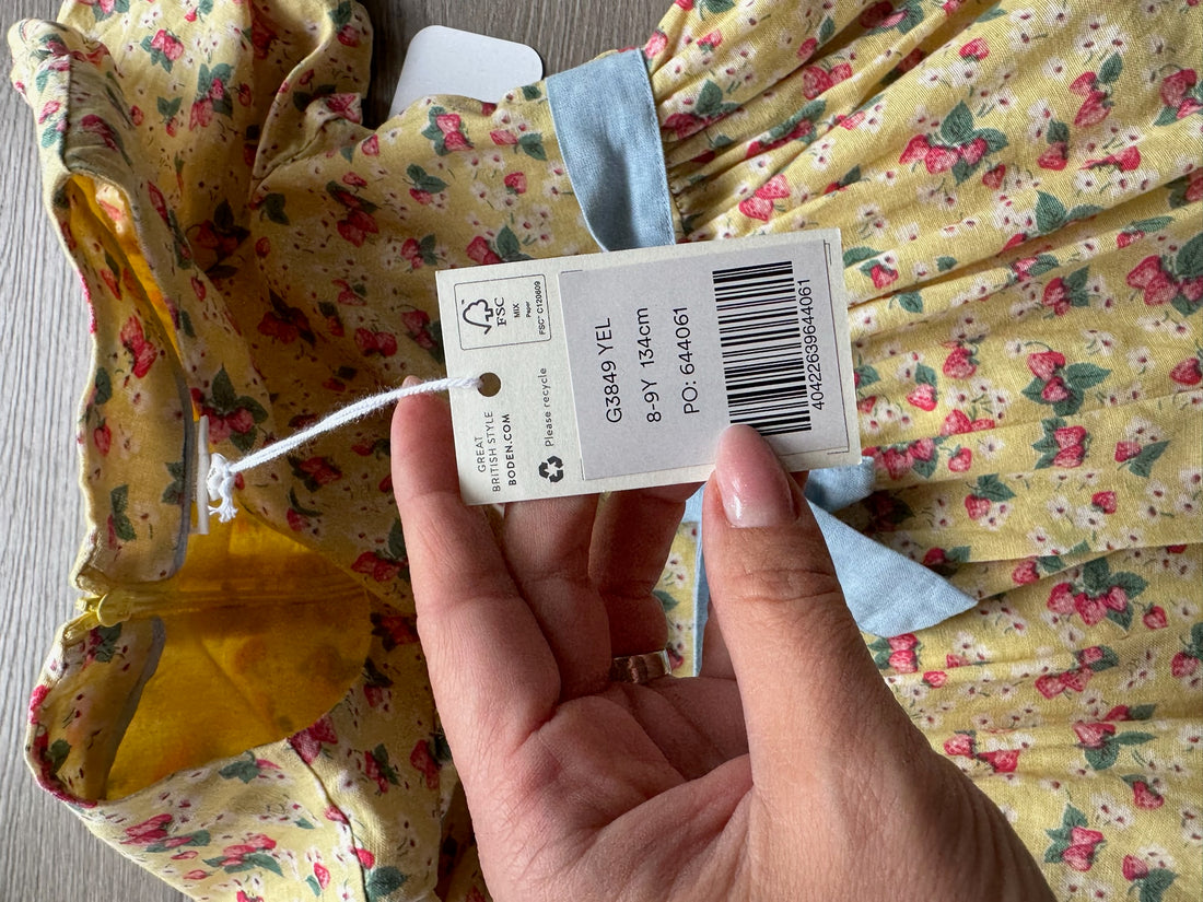 Boden Linen Strawberry Dress - NEW