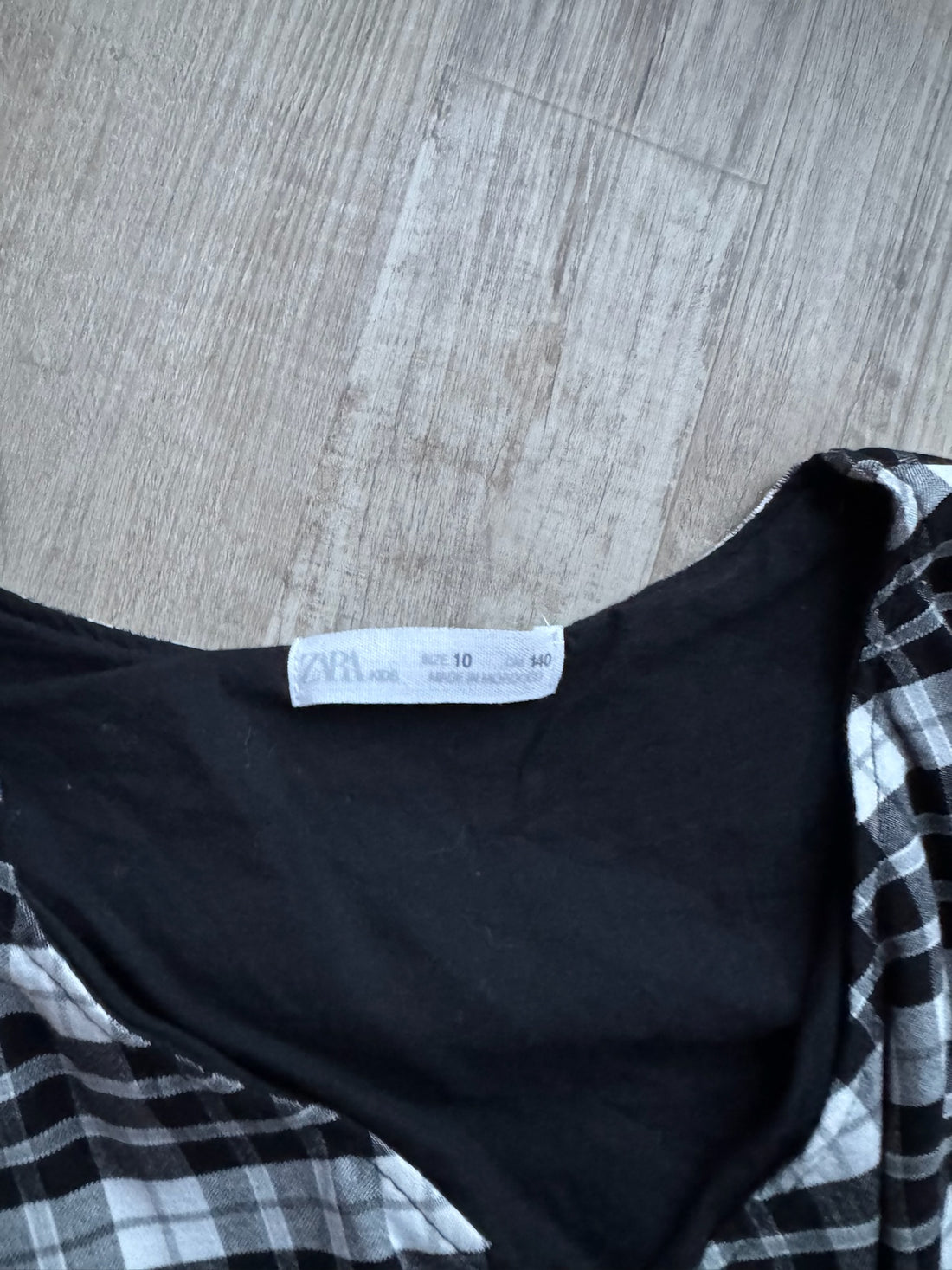 Zara Black & White Plaid Dress