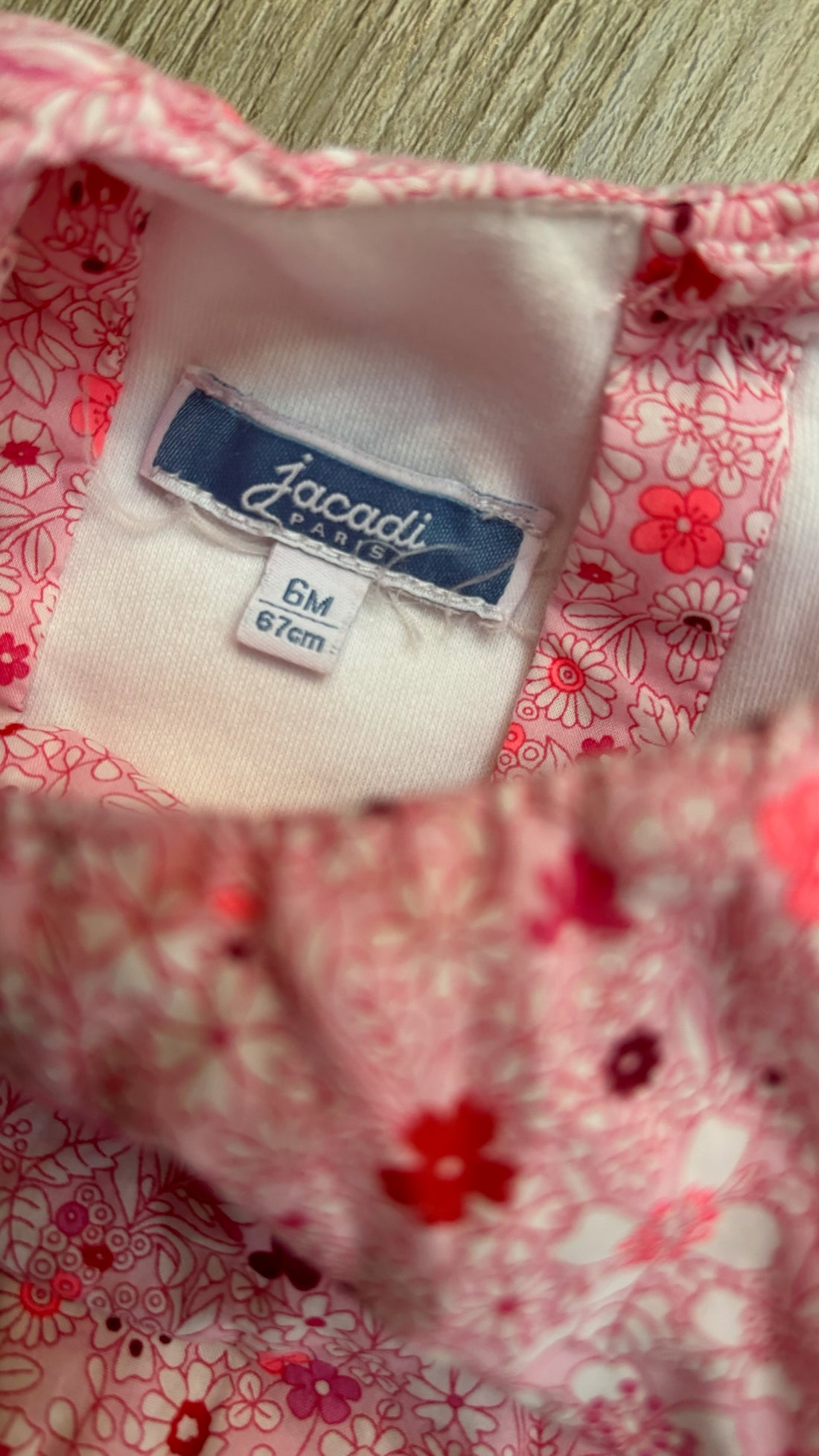 Jacadi Pink Floral Romper