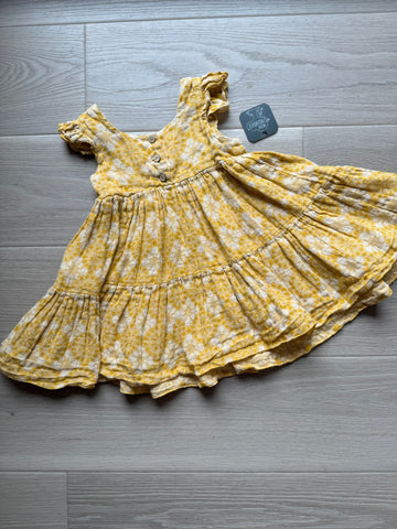 Dannie & Lilou Yellow Floral Dress - AS IS