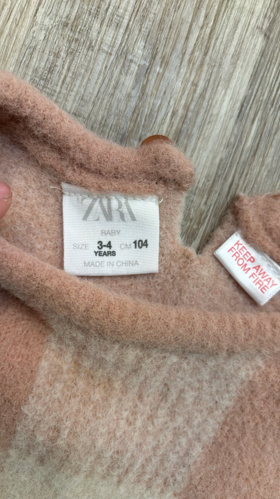 Zara Pink Check Sweater - AS IS