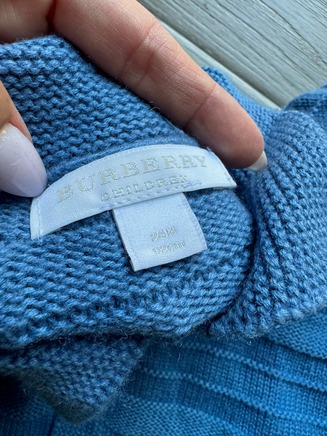 Burberry Cashmere Blue Cardigan