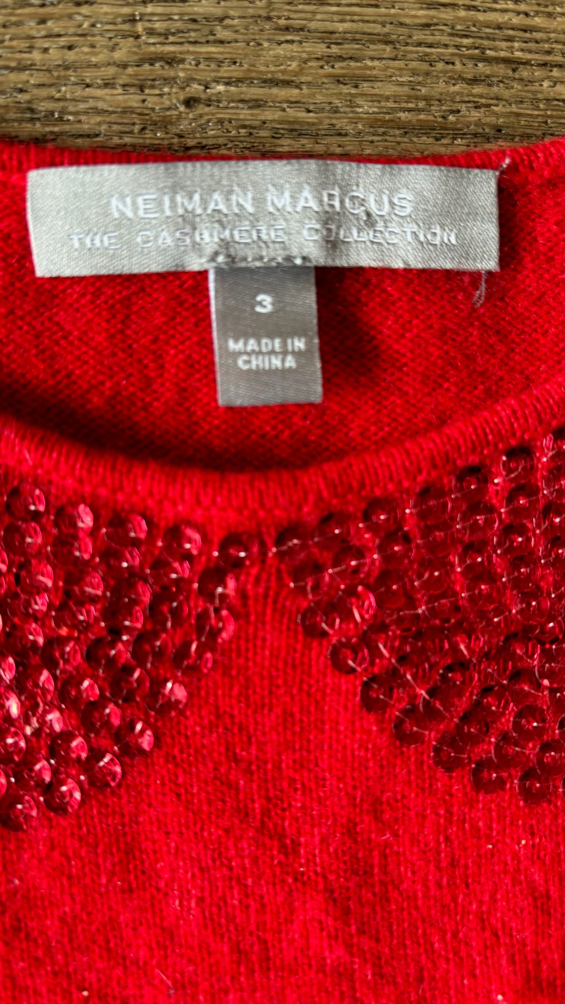 Neiman Marcus Red Cashmere Sweater
