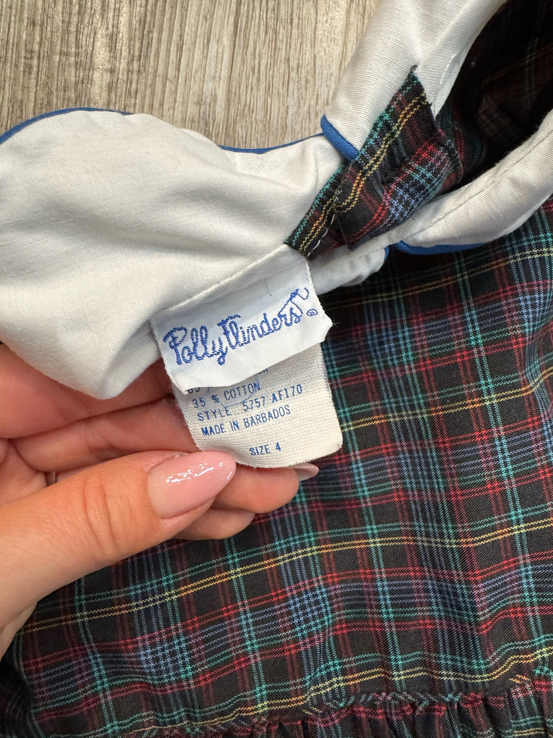 Vintage Polly Flinders Plaid Dress