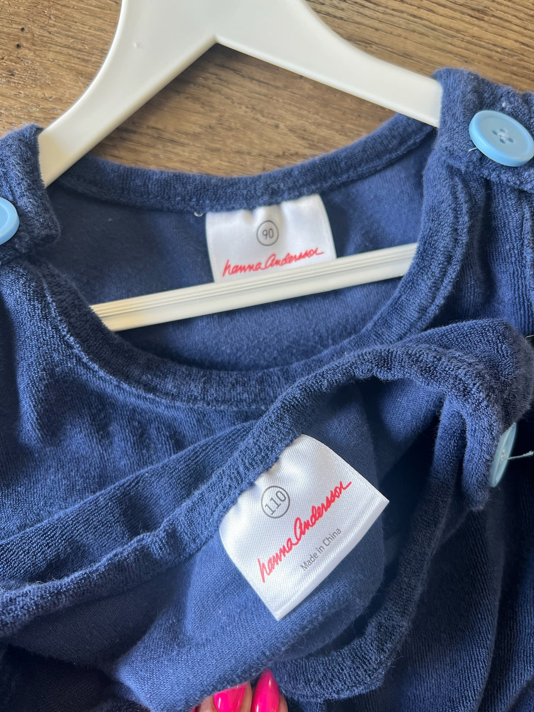 Hanna Andersson Navy Terry Romper