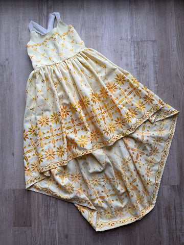 Liana Grace Yellow Embroidered Dress