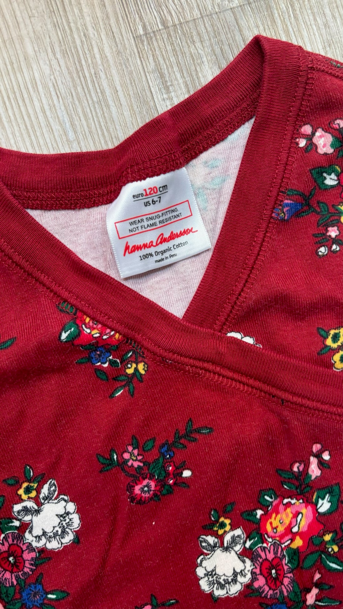 Hanna Andersson Red Floral Pajamas