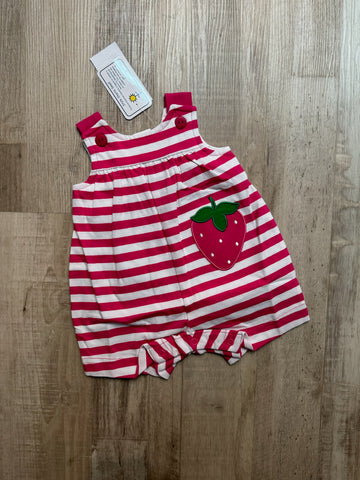 Florence Eiseman Pink Striped Strawberry Bubble