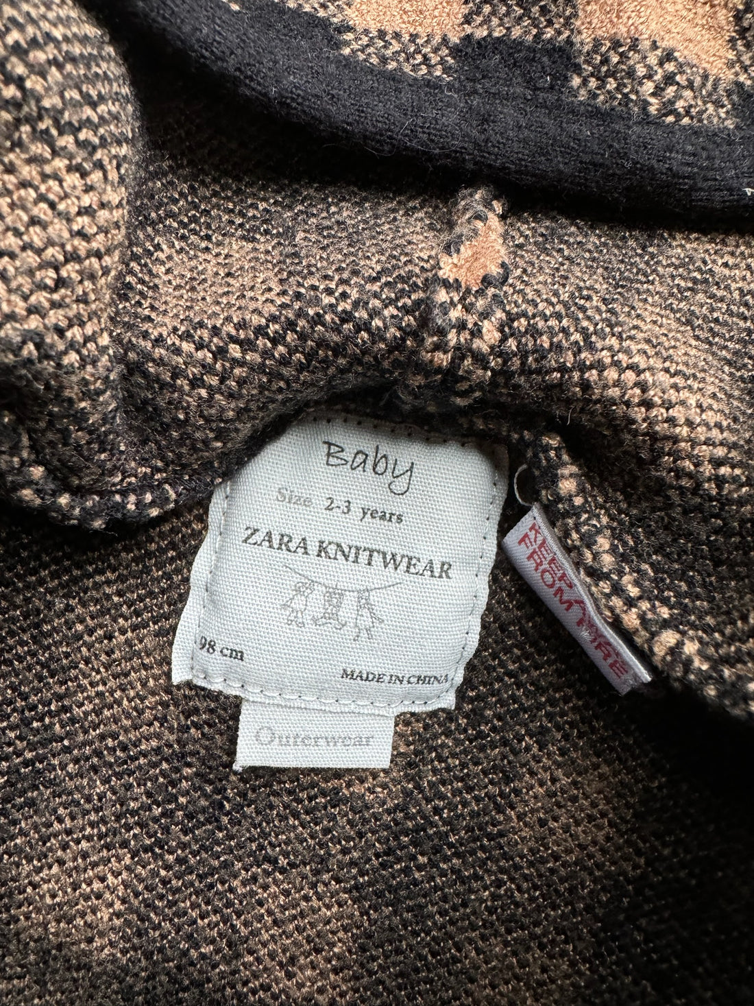 Zara Plaid Poncho