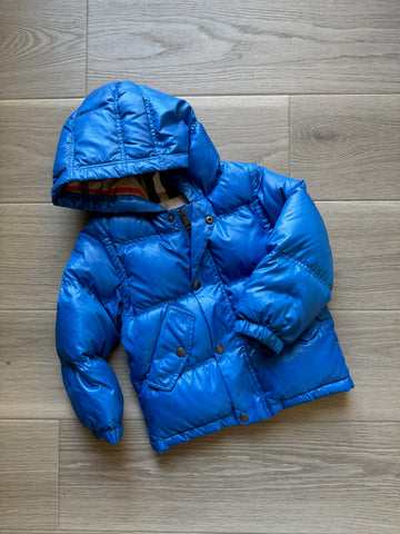 Burberry Blue Puffer Coat - AS IS