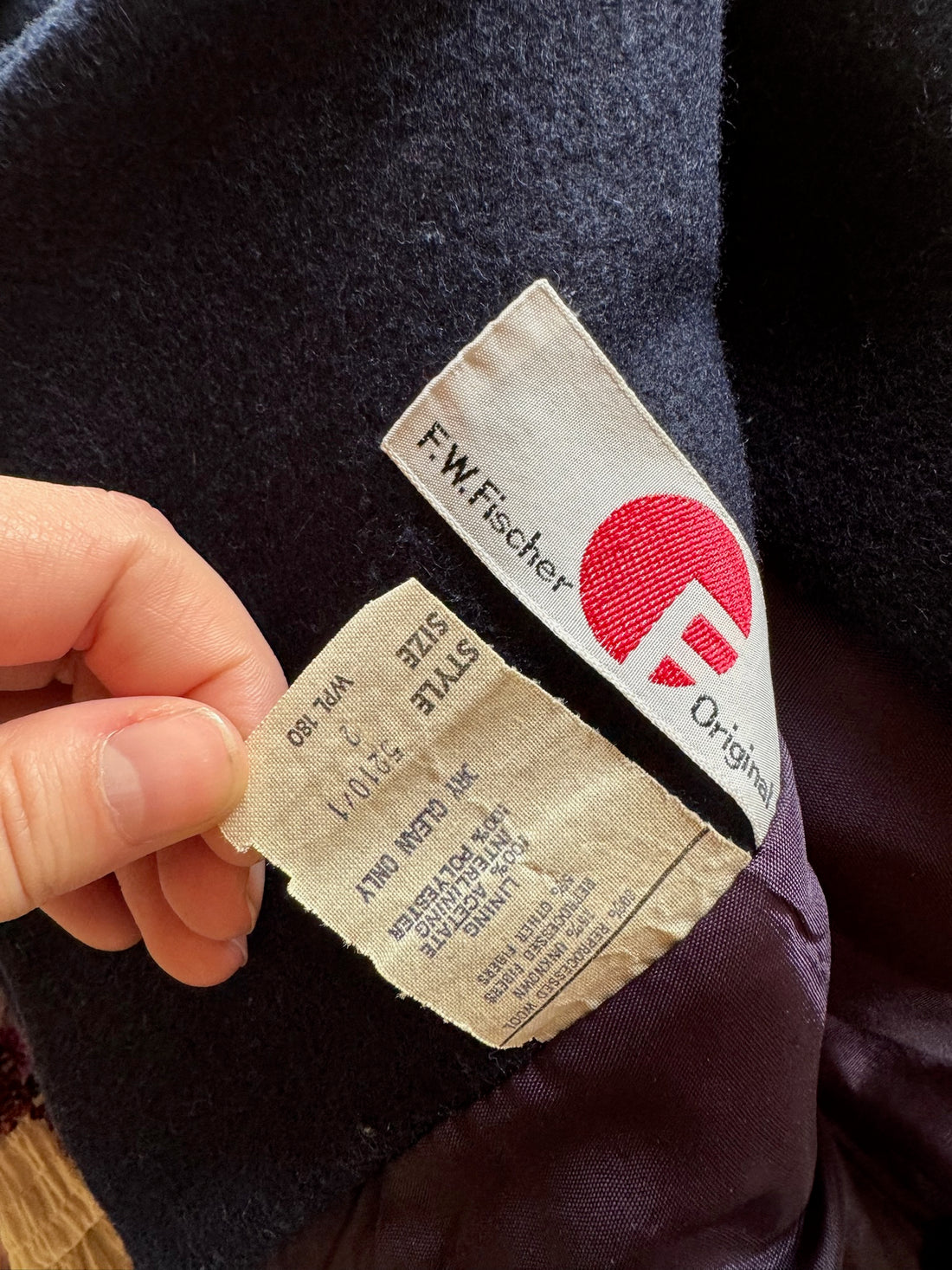Vintage Navy Wool Coat