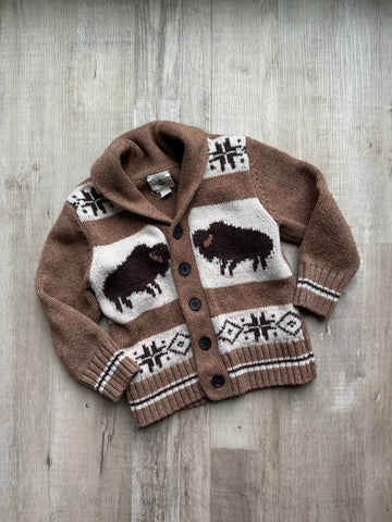 Lands End Buffalo Cardigan