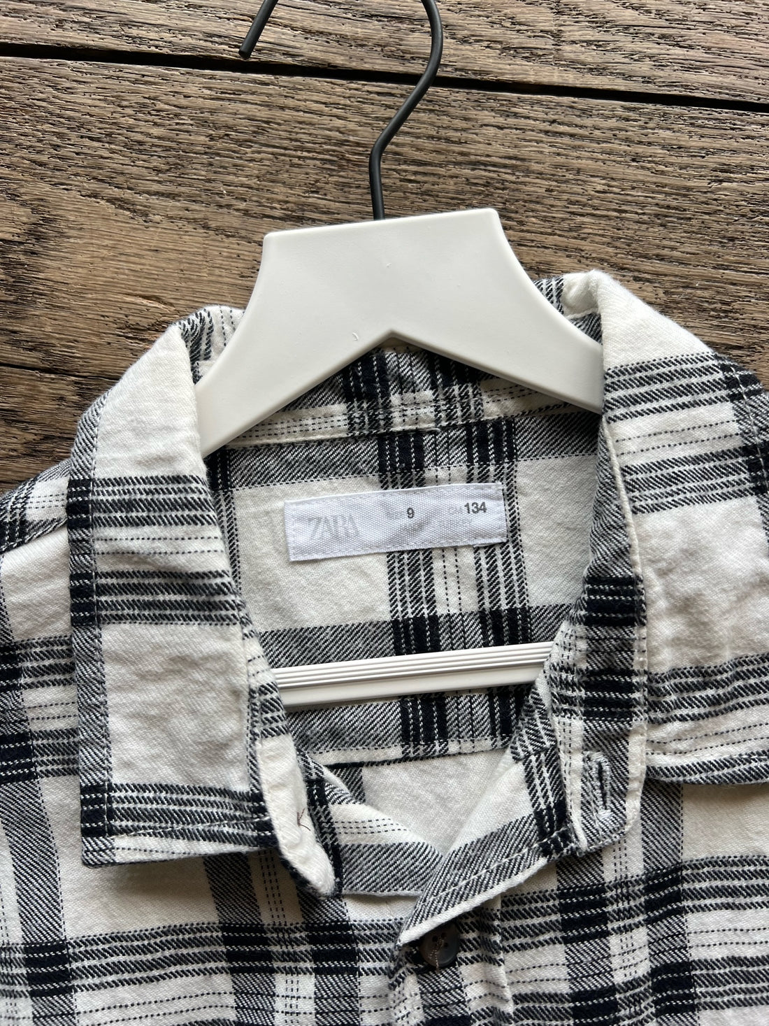 Zara Black/White Plaid Button Down