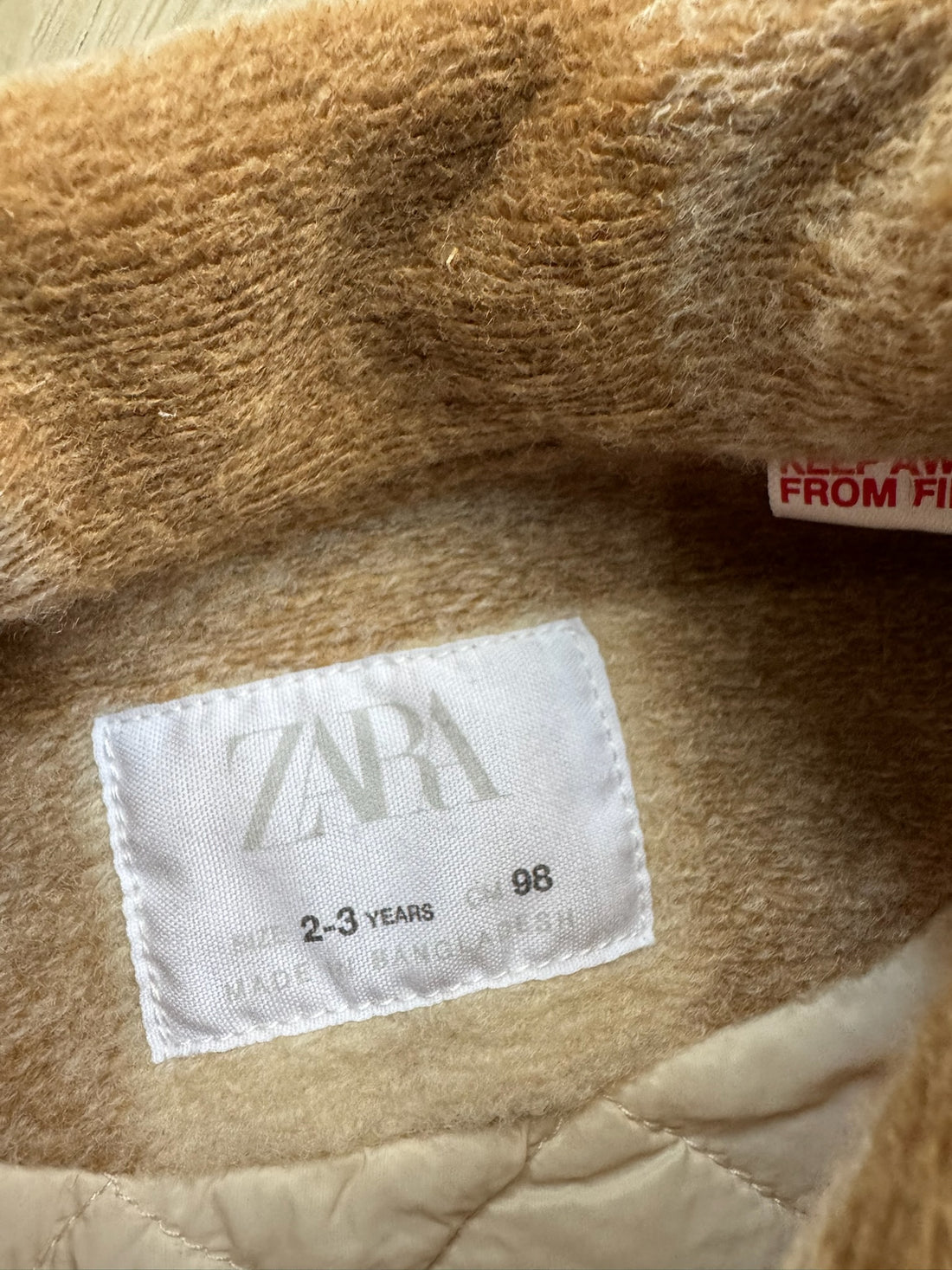 Zara Checkered Sherpa Jacket