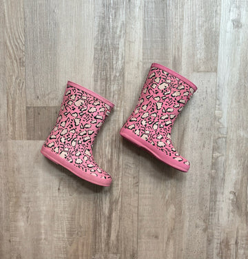 Hunter Pink Leopard Boots