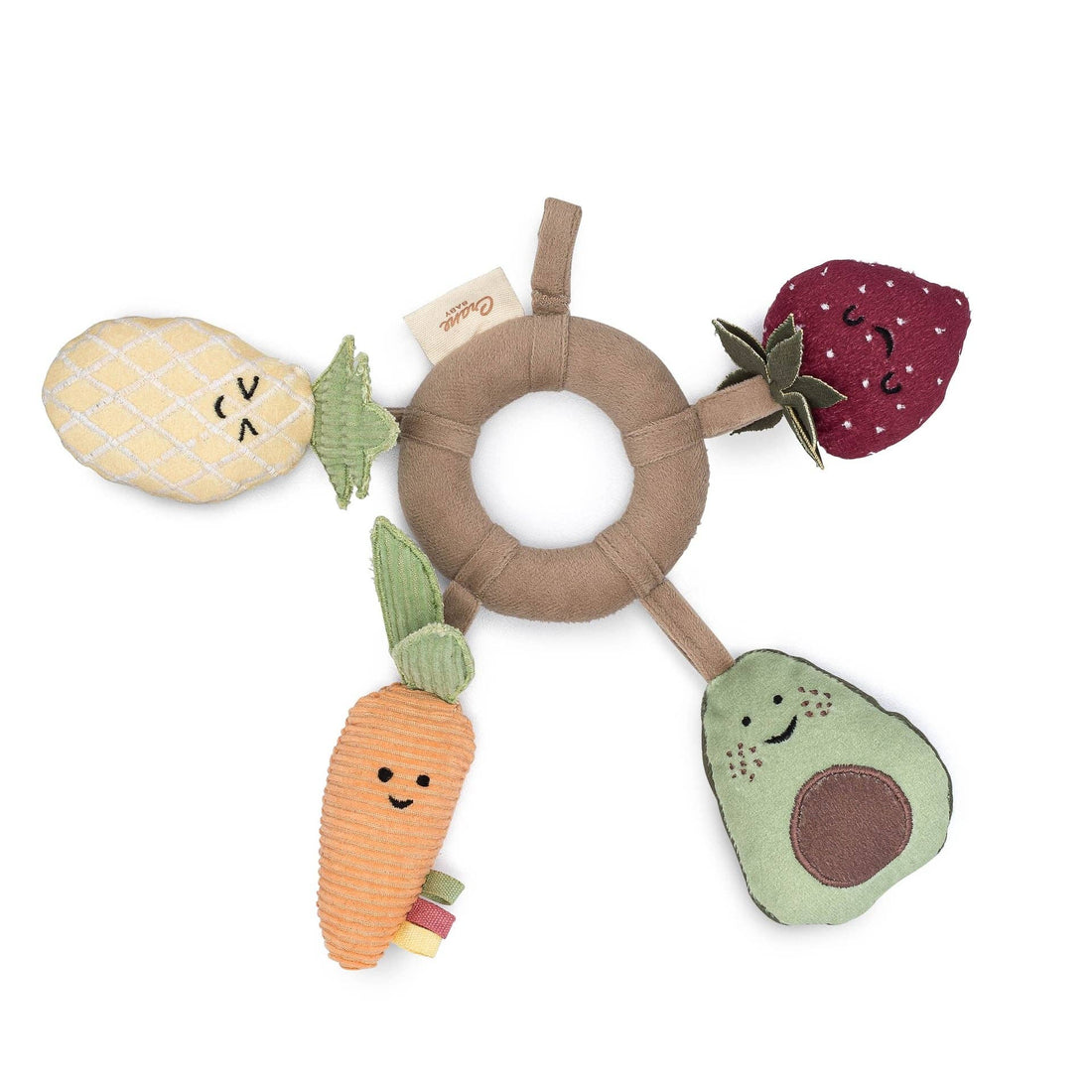 Clementine Fruits & Veggies Soft Plush Activity Ring