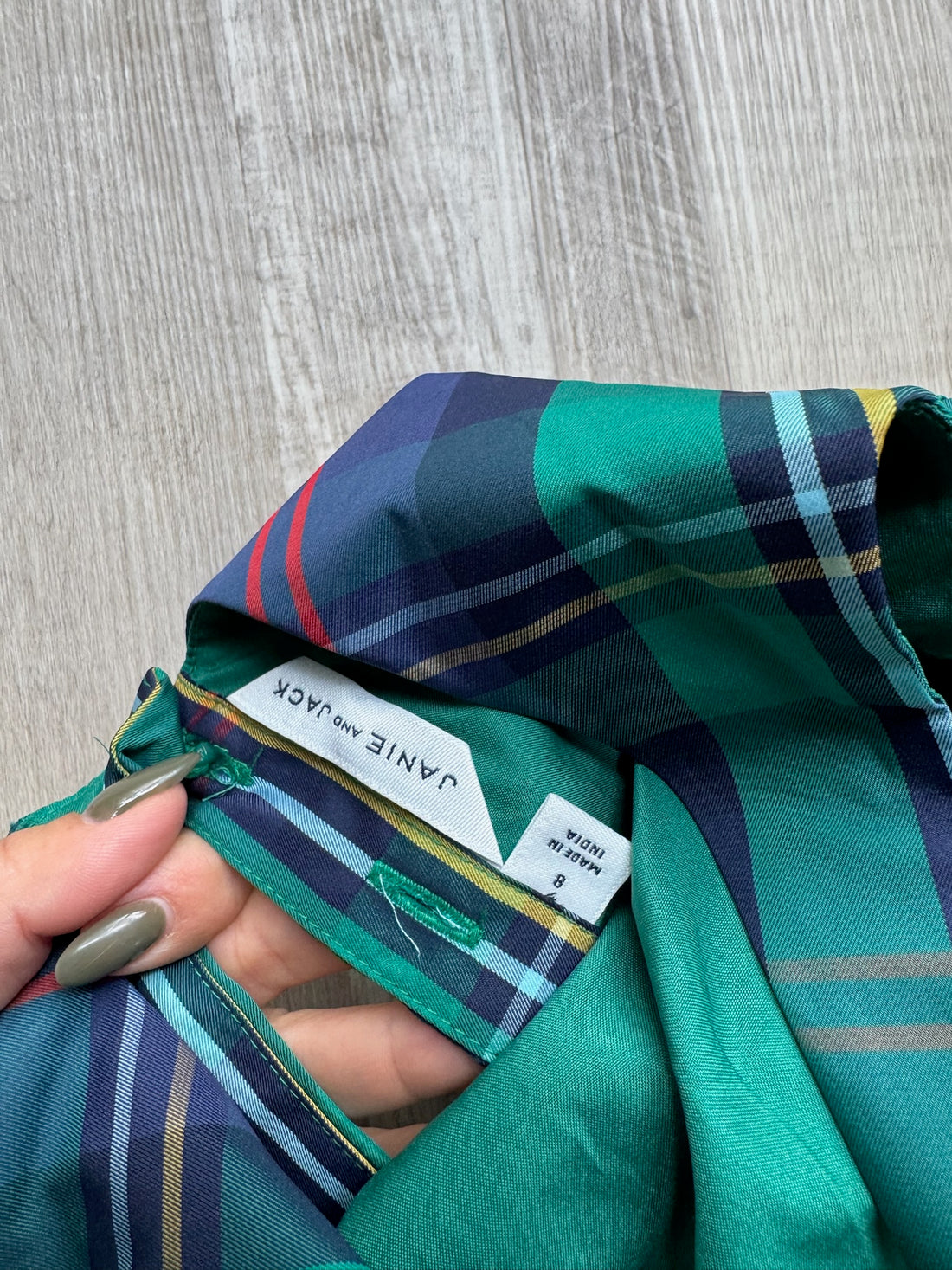 Janie & Jack Plaid Dress w/ Headband