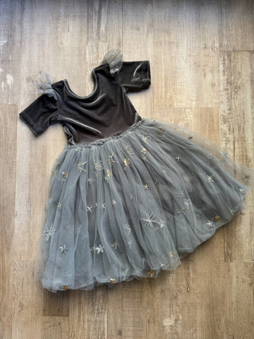Flower & Ivy Grey Tulle Dress