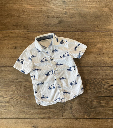 H&M White Truck Button Down