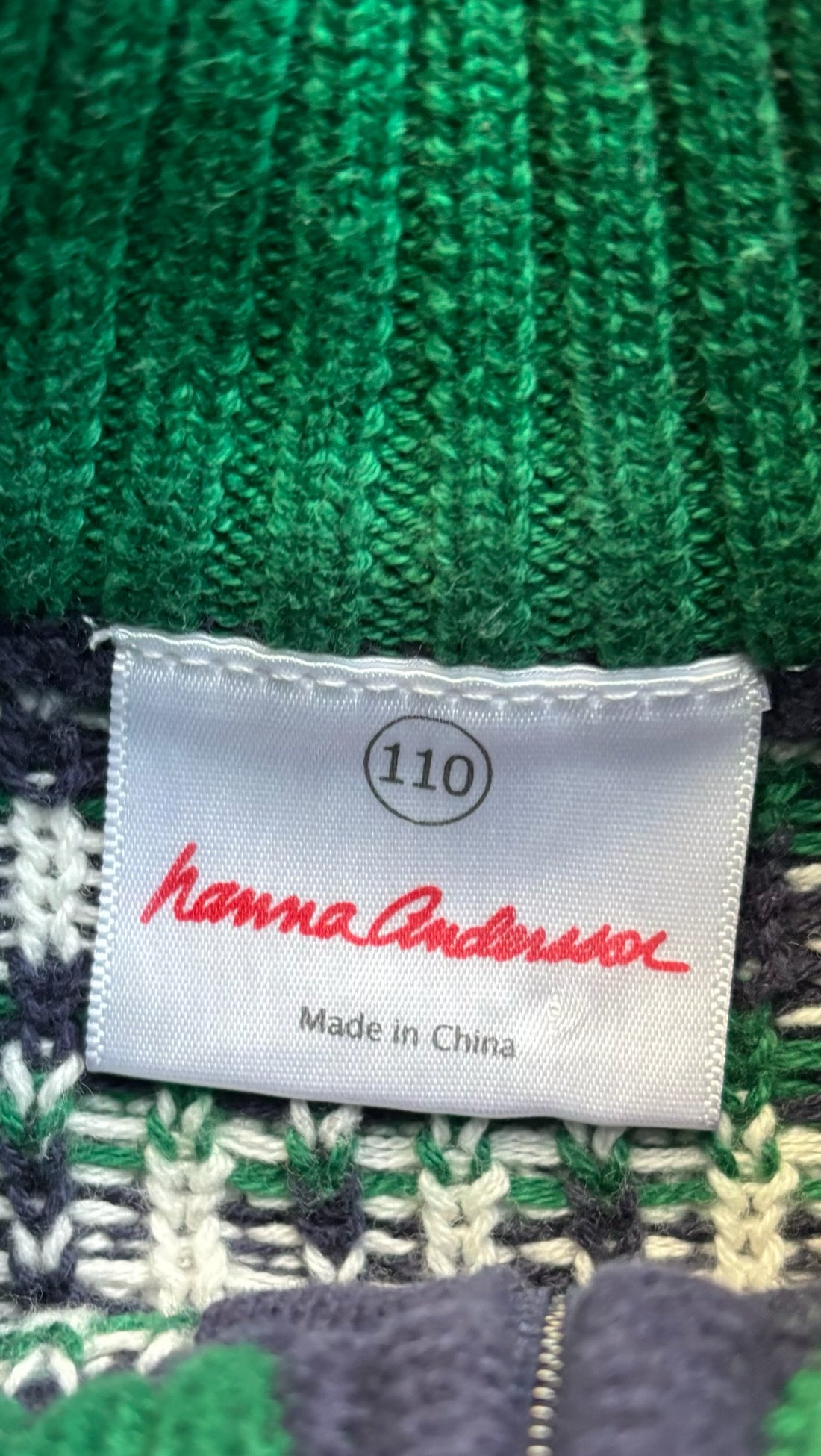 Hanna Andersson Navy / Green Sweater