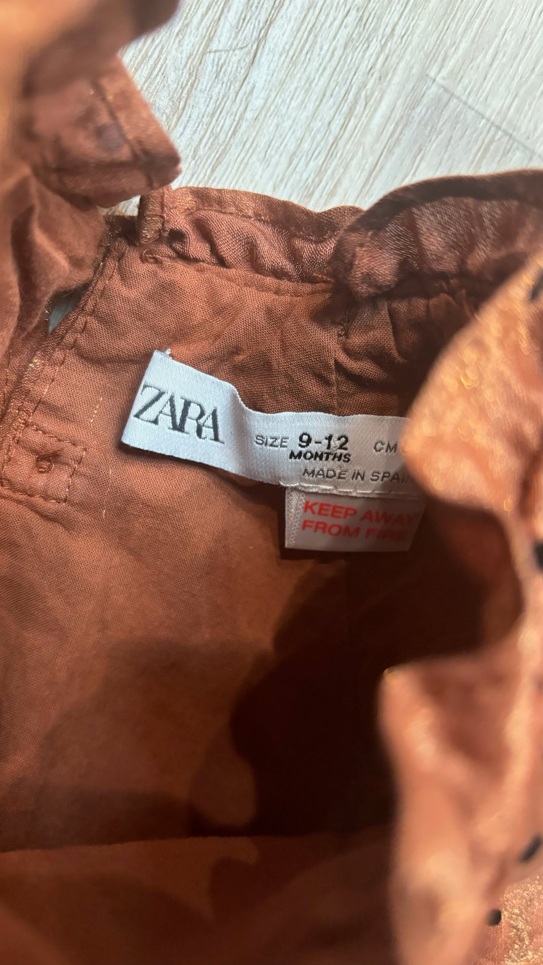 Zara Rust Polka Dot Dress