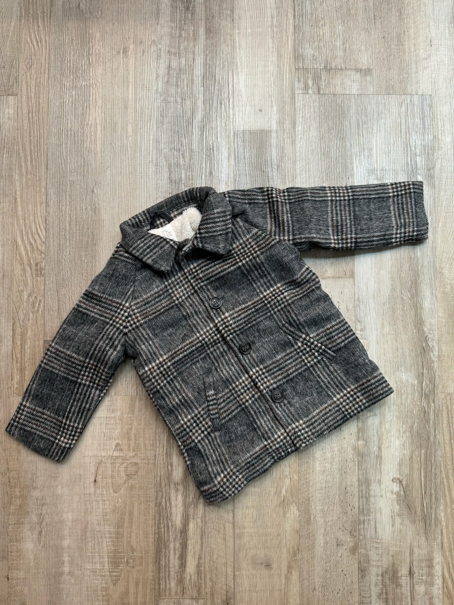 H&M Grey Plaid Coat