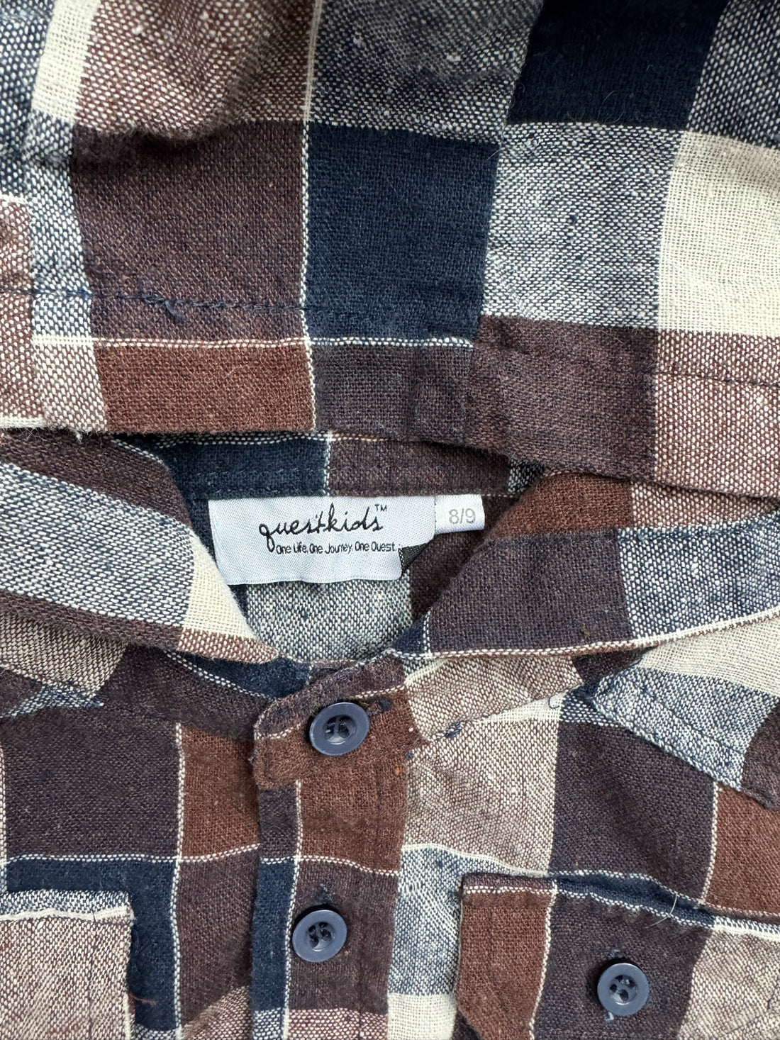 QuestKids Plaid Button Down