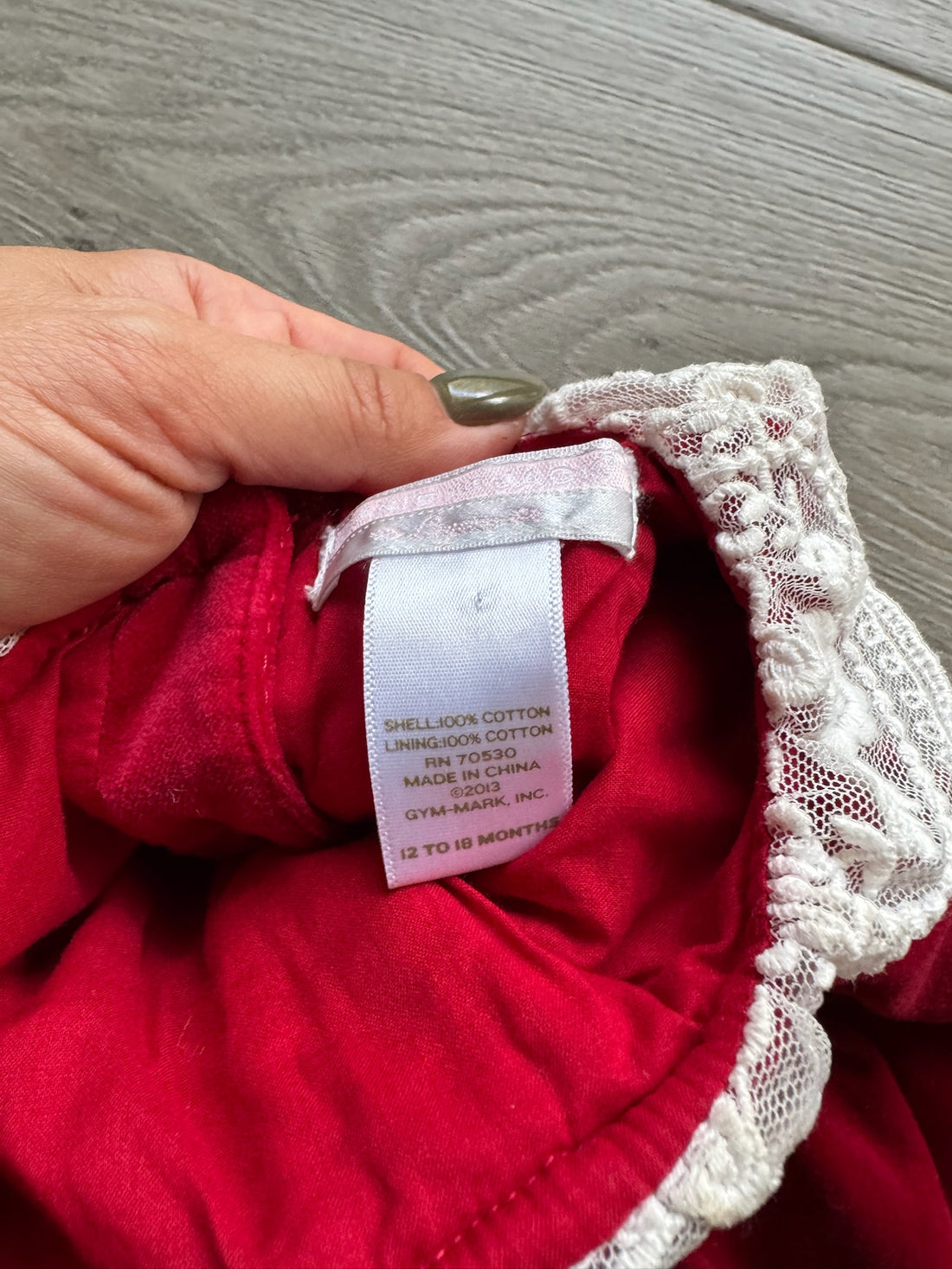 Janie & Jack Vintage Red Velour Dress