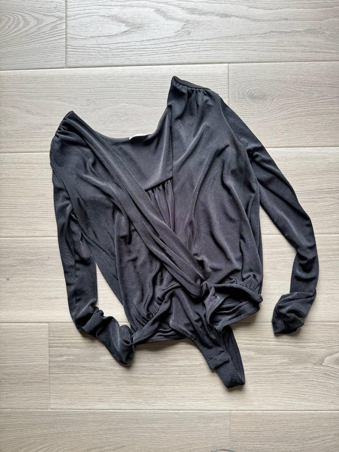 Free People Turnt Black Bodysuit
