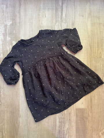 Zara Grey Polka Dot Dress