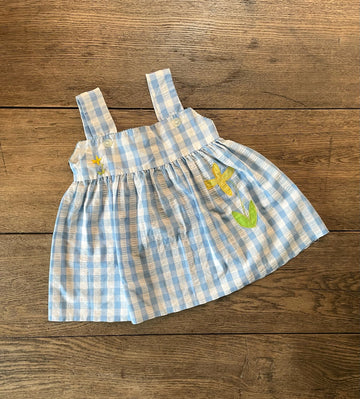Vintage Blue Plaid Dress