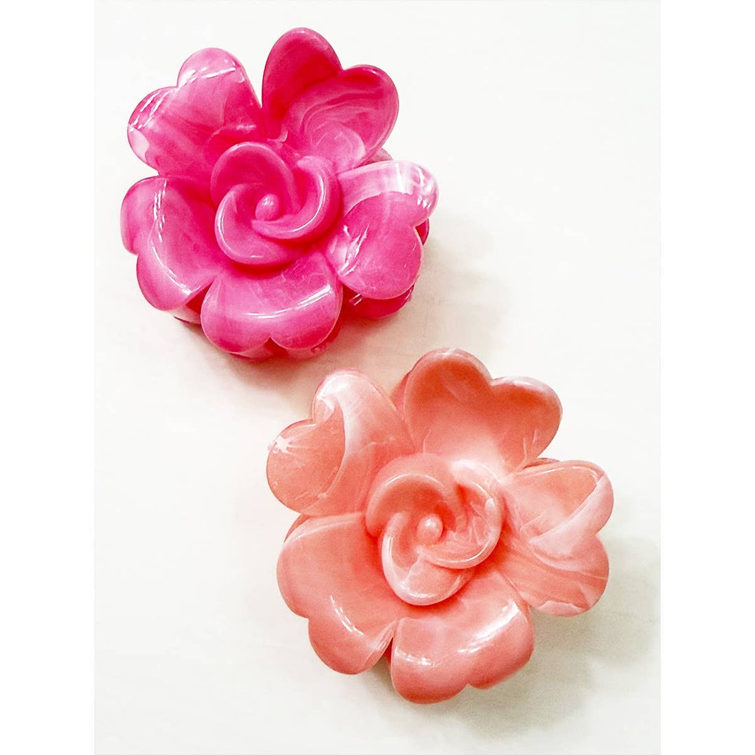 Adorable Marbled Flower Hair Claw