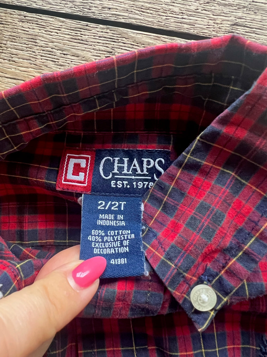 Chaps Red Plaid Shirt