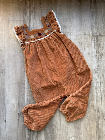 Zara Brown Cord Overalls