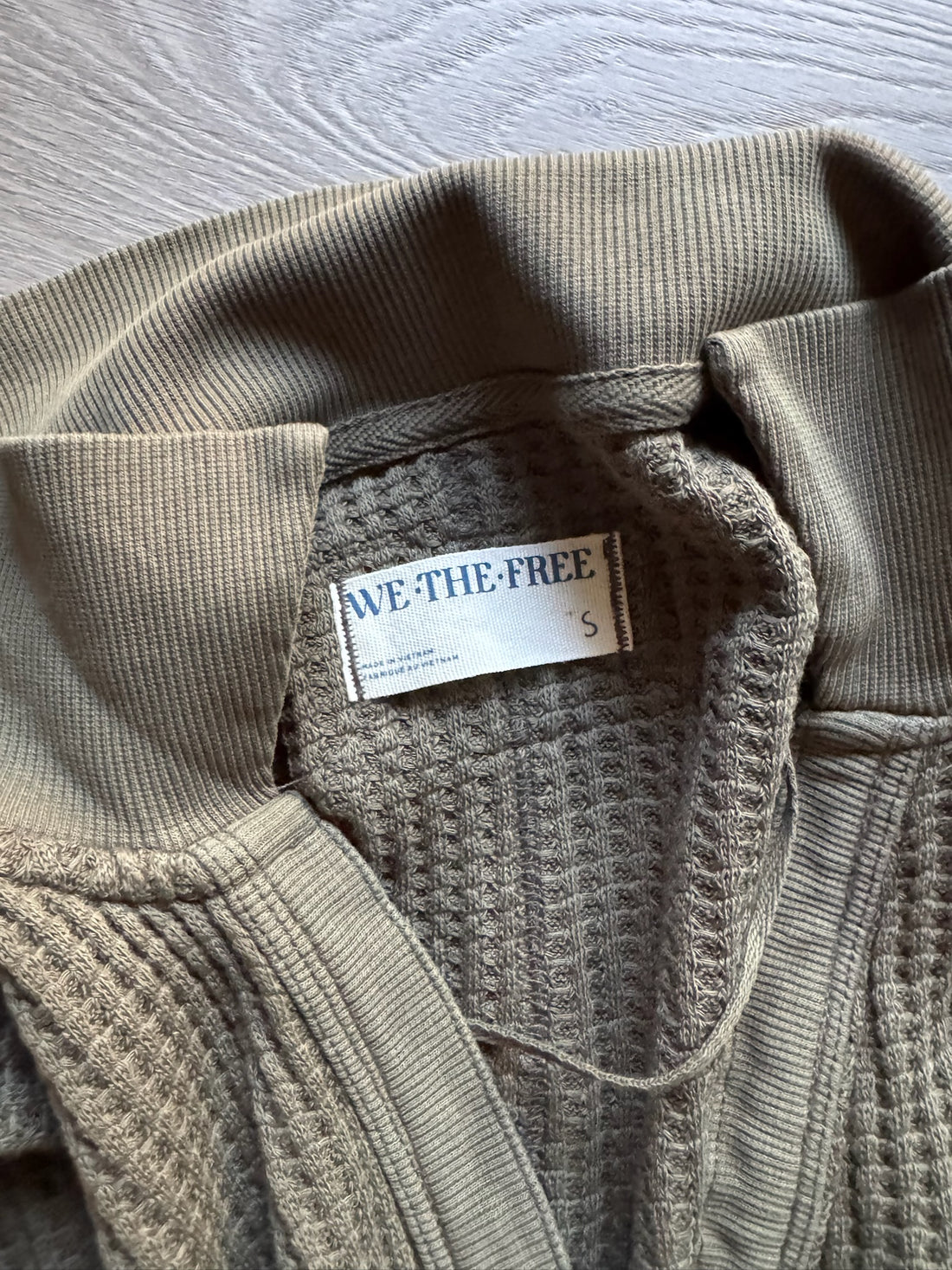 Free People Waffle Knit Top
