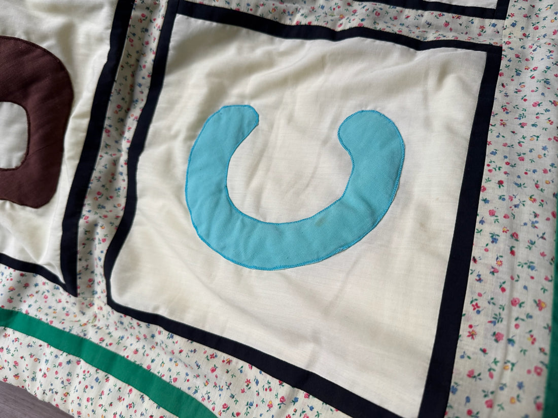 Vintage ABC Quilt AS IS