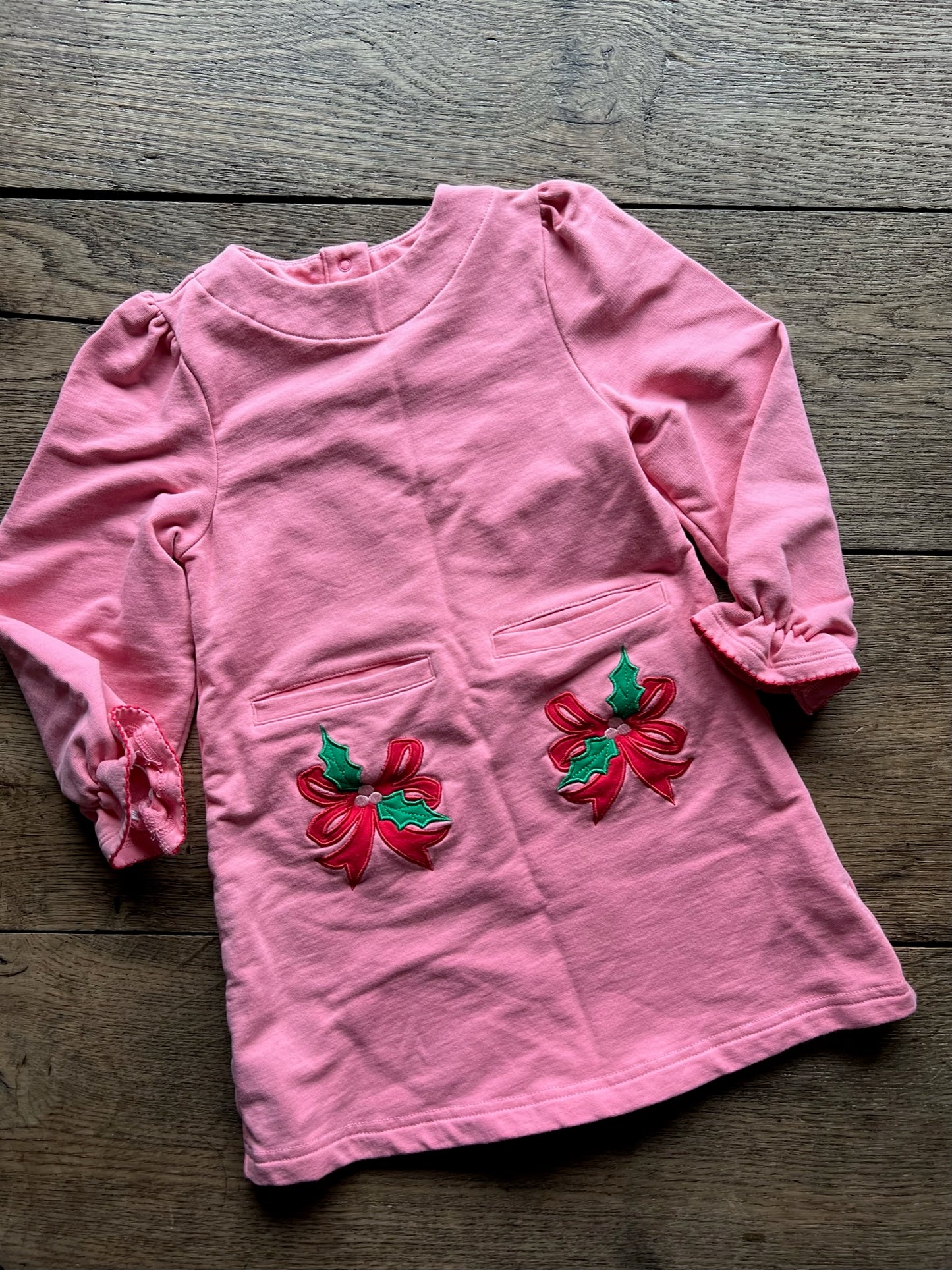 Beaufort Bonnet Pink Christmas Dress – mini treehouse