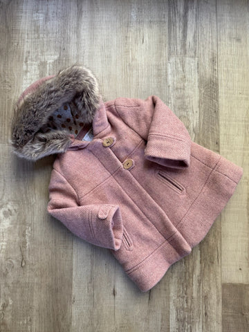 Zara Pink Wool Coat